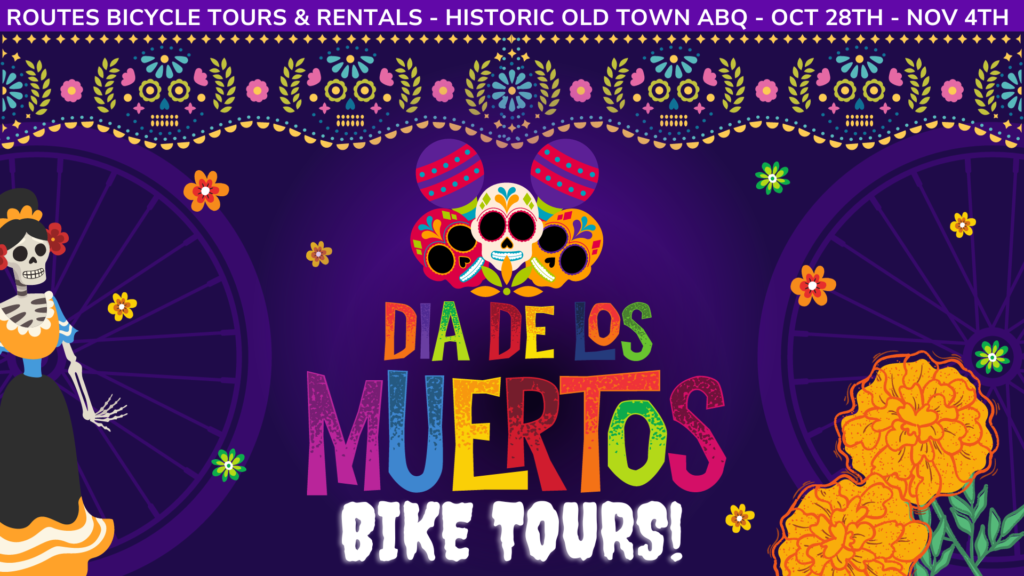 routes bicycle tours - day of the dead bike tours in albuquerque new mexico dia de los muertos tour