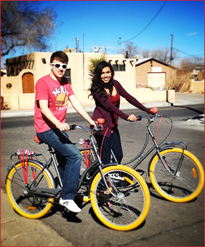 Valentine's Day Bike Tours with Routes Bicycle Rentals & Tours offers you a fresh prospective on romance in Albuquerque.