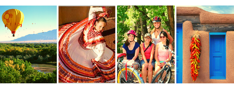 Routes Bicycle Tours of New Mexico features a historic bike tour through Old Town and the Rio Grande Bosque River Trail.